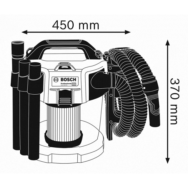 Акумуляторний пилосос Bosch GAS 18V-10 L Professional (без АКБ)
