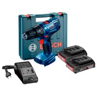 Акумуляторний ударний дриль-шурупокрут Bosch Professional GSB 180-LI в чемодані з 2 акб GBA 18V 2 Ah та з/п GAL 18V-20