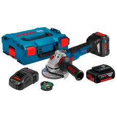 Кутова шліфмашина Bosch GWS 18V-10 SC, 2х5Ah + L-Boxx