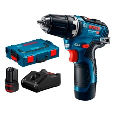 Безщітковий акумуляторний дриль-шурупокрут Bosch Professional GSR 12V-35 в L-Boxx 102 із 2 акб GBA 12V 3.0 Ah та з/п GAL 12V-40