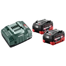 Базовый комплект с 2 аккумуляторами Metabo LiHD 18 В - 5,5 Ah + з/у ASC 145