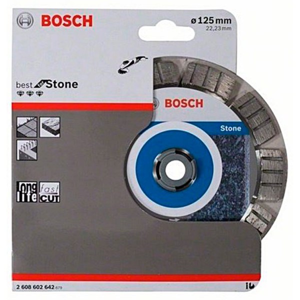 Алмазний відрізний круг Bosch Best for Stone 125-22,23 мм
