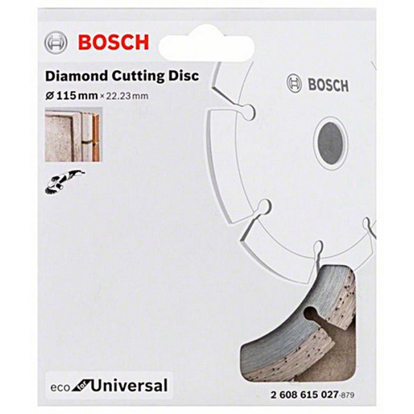 Алмазный отрезной круг Bosch ECO for Universal, 115-22,23 мм