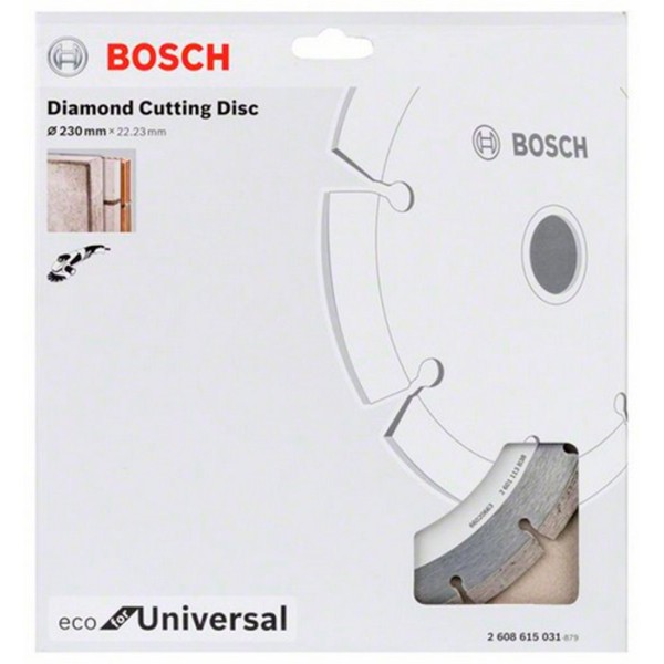 Алмазный отрезной круг Bosch ECO for Universal, 230-22,23 мм