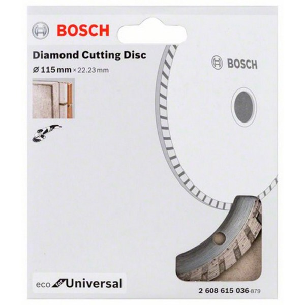 Алмазний відрізний круг Bosch ECO for Universal Turbo, 115-22,23 мм
