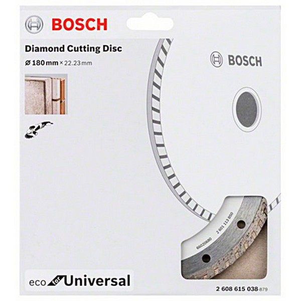 Алмазний відрізний круг Bosch ECO for Universal Turbo, 180-22,23 мм