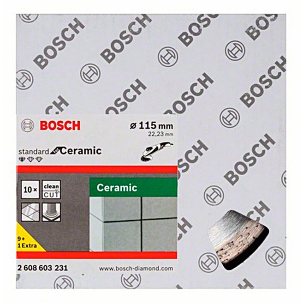 Алмазний відрізний круг Bosch Standard for Ceramic, 115-22,23 мм, 10 шт