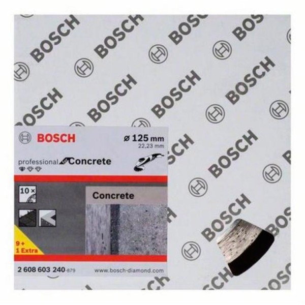 Алмазний відрізний круг Bosch Standard for Concrete 125-22,23 мм, 10 шт