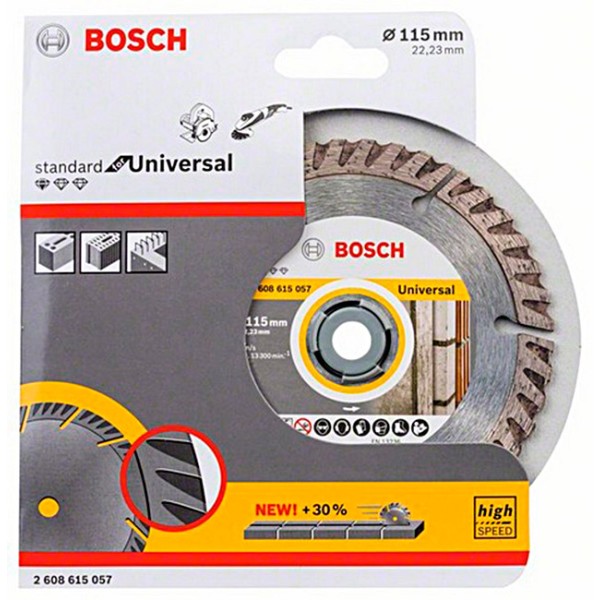 Алмазний відрізний круг Bosch Standard for Universal, 115-22,23 мм