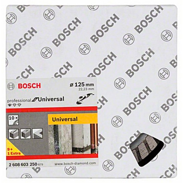 Алмазний відрізний круг Bosch Standard for Universal Turbo, 125-22,23 мм, 10 шт