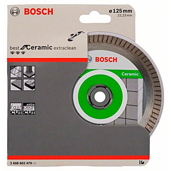 Алмазний відрізний круг Bosch Best for Ceramic Extraclean Turbo, 125-22,23 мм