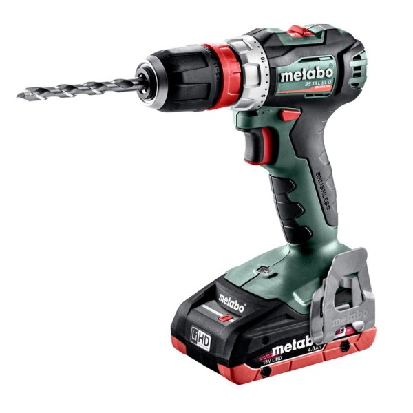 Аккумуляторная дрель-шуруповерт Metabo BS 18 L BL Q, LiHD 2x4.0 Ah, ASC 55, кейс MetaBox