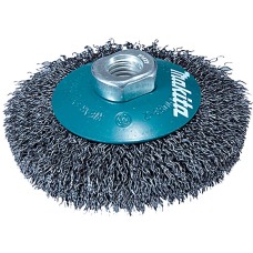 Конусная щетка Makita, 100х0,3 мм, М14, гофрированная стальная проволока