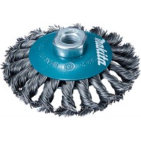 Конусная щетка Makita, 100х0,5 мм, М14, 18, скрученная стальная проволока