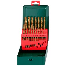 Набор сверл Metabo HSS-TiN, 1-10 мм, 19 шт