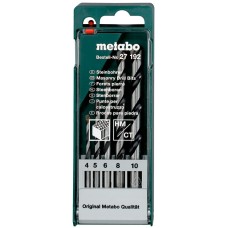 Набор сверл Metabo, по камню, 4-10 мм, 5 шт