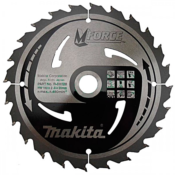 Пильный диск Makita MForce, 180x20 мм 24Т