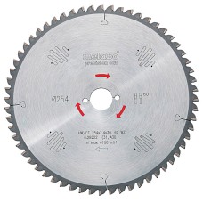 Пильный диск Metabo HW/CT, 250x2,4х30 мм, 60 WZ 5°