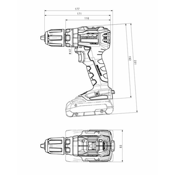 Аккумуляторная ударная дрель-шуруповерт Metabo SB 18 L BL MetaLoc (без АКБ)