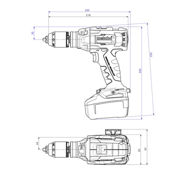 Аккумуляторная ударная дрель-шуруповерт Metabo SB 18 LTX BL I LiHD