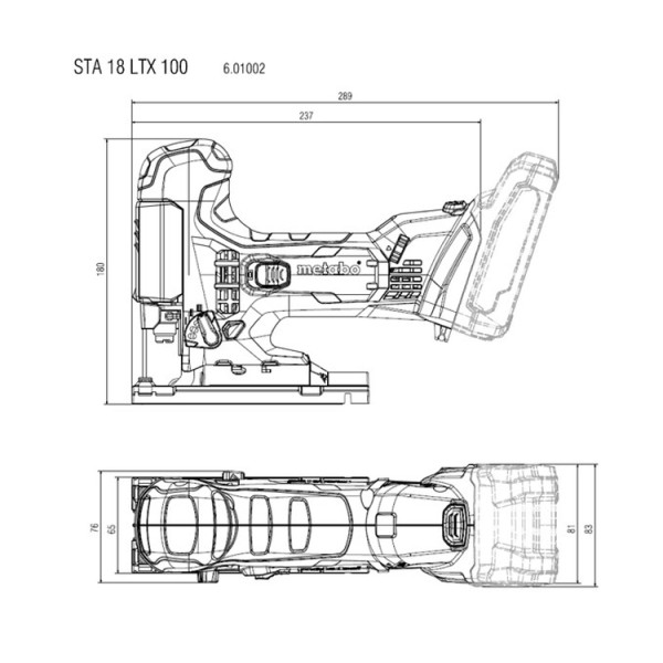 Акумуляторний лобзик Metabo STA 18 LTX 100