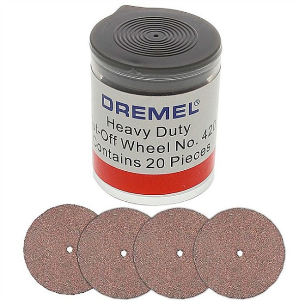 Круги відрізні зносостійкі Dremel (420) 24 мм, 20 шт