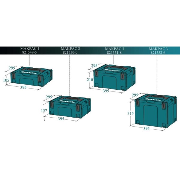 Универсальный кейс Makita Makpac 2