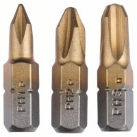 Набір біт Bosch PH1, PH2, PH3, Titanium, 25 мм