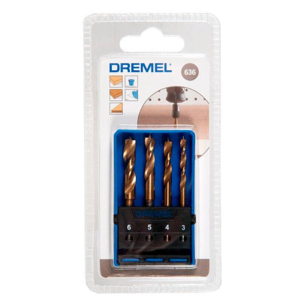 Набір свердл по дереву Dremel (636), 4 шт