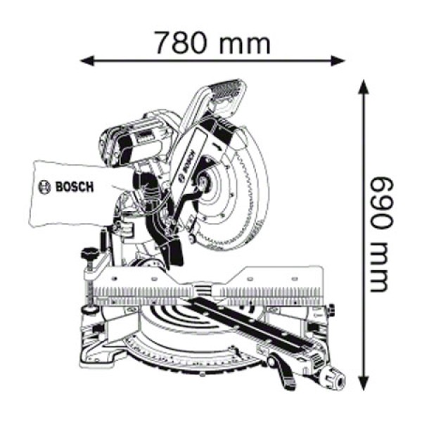 Пила торцювальна Bosch Professional Heavy Duty GCM 12 GDL (0601B23600)
