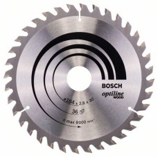 Диск по дереву Bosch Optiline Wood 184×2,6×30, 36 ATB
