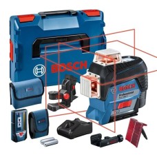 Лінійний лазерний нівелір Bosch Professional GLL 3-80 C у L-Boxx 136 із приймачем LR 7, тримачем BM 1, мішенню, чохлом, 1 акб GBA 12V 2.0 Ah і з/п GAL 1230 CV