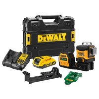 Рівень лазерний лінійний DeWalt DCE089D1G18 у валізі з акб 18V XR Li-lon 2Аh і з/п, аксесуарами