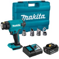 Акумуляторний технічний фен Makita DHG 181 RT, 1 акб 18 В Li-Ion LTX 5.0 Ah, з/п, кейс