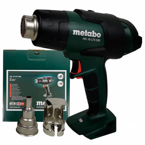 Аккумуляторный технический фен Metabo HG 18 LTX 500