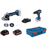 Набор аккумуляторных инструментов Bosch GSR 18V-50 и GWS 180-LI