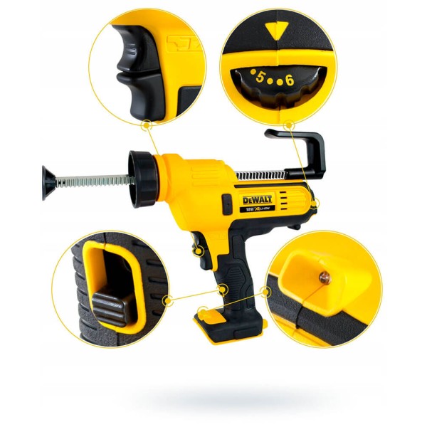 Аккумуляторный пистолет для герметиков DeWALT DCE560N без акб и з/у