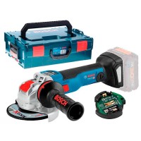 Кутова шліфмашина Bosch Professional GWX 18V-10 SC з регулюванням в L-Boxx 136 із Bluetooth модулем GCY 30-4, без акб та з/п