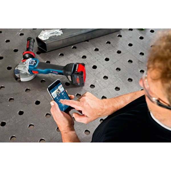 Акумуляторна кутова шліфмашина Bosch Professional GWS 18V-10 SC у L-Boxx 136, без акб