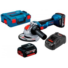Акумуляторна кутова шліфмашина Bosch Professional GWX 18V-10 у L-Boxx 136 із 2 акб 18V 5Ah, з/п GAL 1880 CV