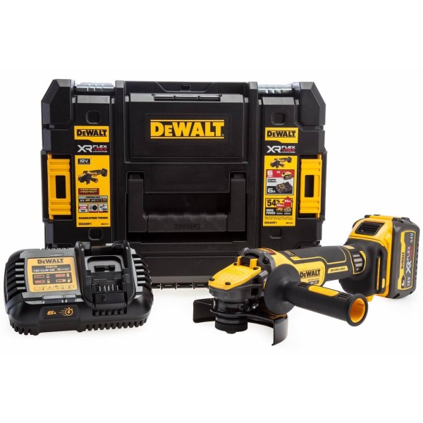 Акумуляторна болгарка DeWalt DCG409T1 в кейсі з акб і з/п