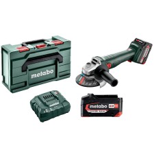 Аккумуляторная угловая шлифмашина Metabo W 18 L 9-125 Q c 2 акб, з/у в кейсе