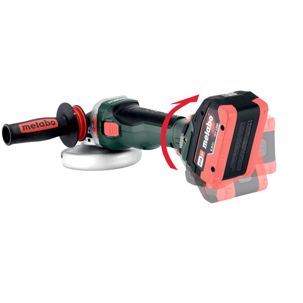 Аккумуляторная угловая шлифмашина Metabo WVB 18 LTX BL 15-125 Quick, 2 акб LiHD 5.5 Ah, з/у ASC 145, кейс MetaBox