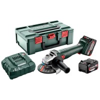Аккумуляторная болгарка Metabo W 18 7-125 с 2 акб, з/у, в metaBOX 165 L