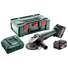 Аккумуляторная болгарка Metabo W 18 7-125 с 2 акб, з/у, в metaBOX 165 L