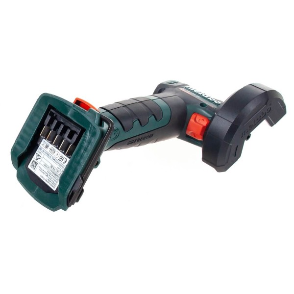 Аккумуляторная болгарка Metabo CC 18 LTX BL каркас в картоне с набором дисков