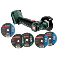 Аккумуляторная болгарка Metabo PowerMaxx CC 12 BL каркас в картоне с набором дисков