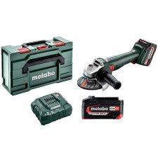 Аккумуляторная угловая шлифмашина Metabo W 18 L 9-125 c 2 акб, з/у в кейсе