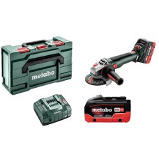 Аккумуляторная угловая шлифмашина Metabo WVB 18 LT BL 11-125 Q, c 2 акб LiHD 5.5 Ah, ASC 145 в MetaBox 165 L