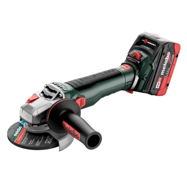 Аккумуляторная угловая шлифмашина Metabo WVB 18 LT BL 11-125 Q, c 2 акб LiHD 5.5 Ah, ASC 145 в MetaBox 165 L